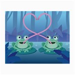 valentines day frog lovers Small Glasses Cloth