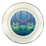 valentines day frog lovers Porcelain Plate