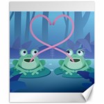 valentines day frog lovers Canvas 8  x 10 