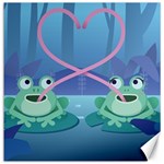 valentines day frog lovers Canvas 12  x 12 