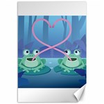 valentines day frog lovers Canvas 12  x 18 