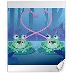 valentines day frog lovers Canvas 16  x 20 