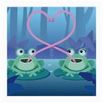 valentines day frog lovers Medium Glasses Cloth