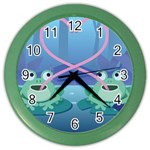 valentines day frog lovers Color Wall Clock