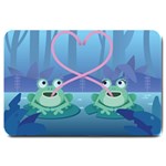 valentines day frog lovers Large Doormat