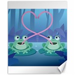 valentines day frog lovers Canvas 11  x 14 