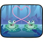 valentines day frog lovers Fleece Blanket (Mini)