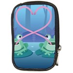 valentines day frog lovers Compact Camera Leather Case