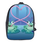 valentines day frog lovers School Bag (Large)