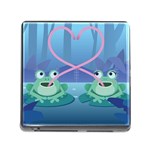 valentines day frog lovers Memory Card Reader (Square)