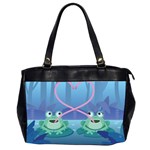 valentines day frog lovers Oversize Office Handbag (2 Sides)