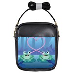 valentines day frog lovers Girls Sling Bag