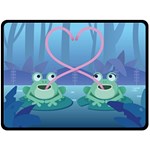 valentines day frog lovers Fleece Blanket (Large)