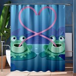 valentines day frog lovers Shower Curtain 60  x 72  (Medium)