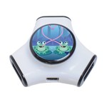 valentines day frog lovers 3-Port USB Hub