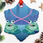 valentines day frog lovers Ornament (Snowflake)