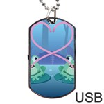 valentines day frog lovers Dog Tag USB Flash (One Side)