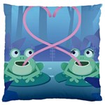 valentines day frog lovers Large Cushion Case (One Side)