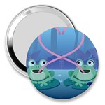 valentines day frog lovers 3  Handbag Mirror