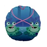 valentines day frog lovers Standard 15  Premium Round Cushion 