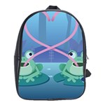 valentines day frog lovers School Bag (XL)