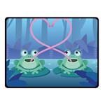 valentines day frog lovers Double Sided Fleece Blanket (Small)