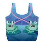 valentines day frog lovers Full Print Recycle Bag (L)