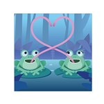 valentines day frog lovers Small Satin Scarf (Square)