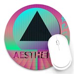 Vaporwave Aesthetic Round Mousepad