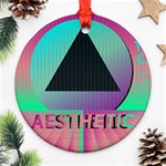 Vaporwave Aesthetic Ornament (Round)