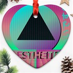 Vaporwave Aesthetic Ornament (Heart)