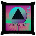 Vaporwave Aesthetic Throw Pillow Case (Black)