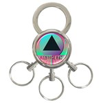 Vaporwave Aesthetic 3-Ring Key Chain