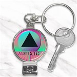 Vaporwave Aesthetic Nail Clippers Key Chain