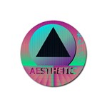 Vaporwave Aesthetic Rubber Round Coaster (4 pack)