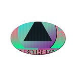 Vaporwave Aesthetic Sticker (Oval)