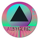 Vaporwave Aesthetic Magnet 5  (Round)