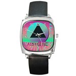 Vaporwave Aesthetic Square Metal Watch