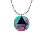 Vaporwave Aesthetic 1  Button Necklace