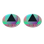 Vaporwave Aesthetic Cufflinks (Oval)