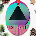 Vaporwave Aesthetic Oval Ornament (Two Sides)