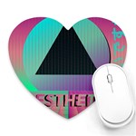 Vaporwave Aesthetic Heart Mousepad