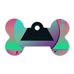 Vaporwave Aesthetic Dog Tag Bone (One Side)