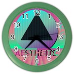 Vaporwave Aesthetic Color Wall Clock