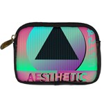 Vaporwave Aesthetic Digital Camera Leather Case