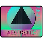 Vaporwave Aesthetic Fleece Blanket (Large)