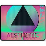 Vaporwave Aesthetic Fleece Blanket (Medium)