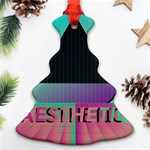 Vaporwave Aesthetic Christmas Tree Ornament (Two Sides)