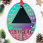 Vaporwave Aesthetic Oval Filigree Ornament (Two Sides)