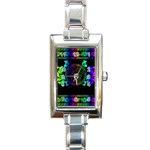 Rainbow Medusa  Rectangle Italian Charm Watch